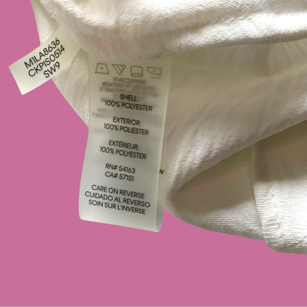 Calvin Klein Textured Sheer Button Up Blouse - image 7